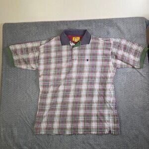 Duck Head Men's XL Plaid Polo Shirt Cotton Short Sleeve Preppy Classic